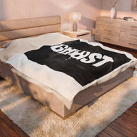 Dripping Ghost Lettering Cozy Throw for Fall Nights blanket – original NewGiftDay design, view 4