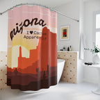 Arizona Cactus Sunset Shower Curtain Gift: Witty Southwestern Art for Desert Homes