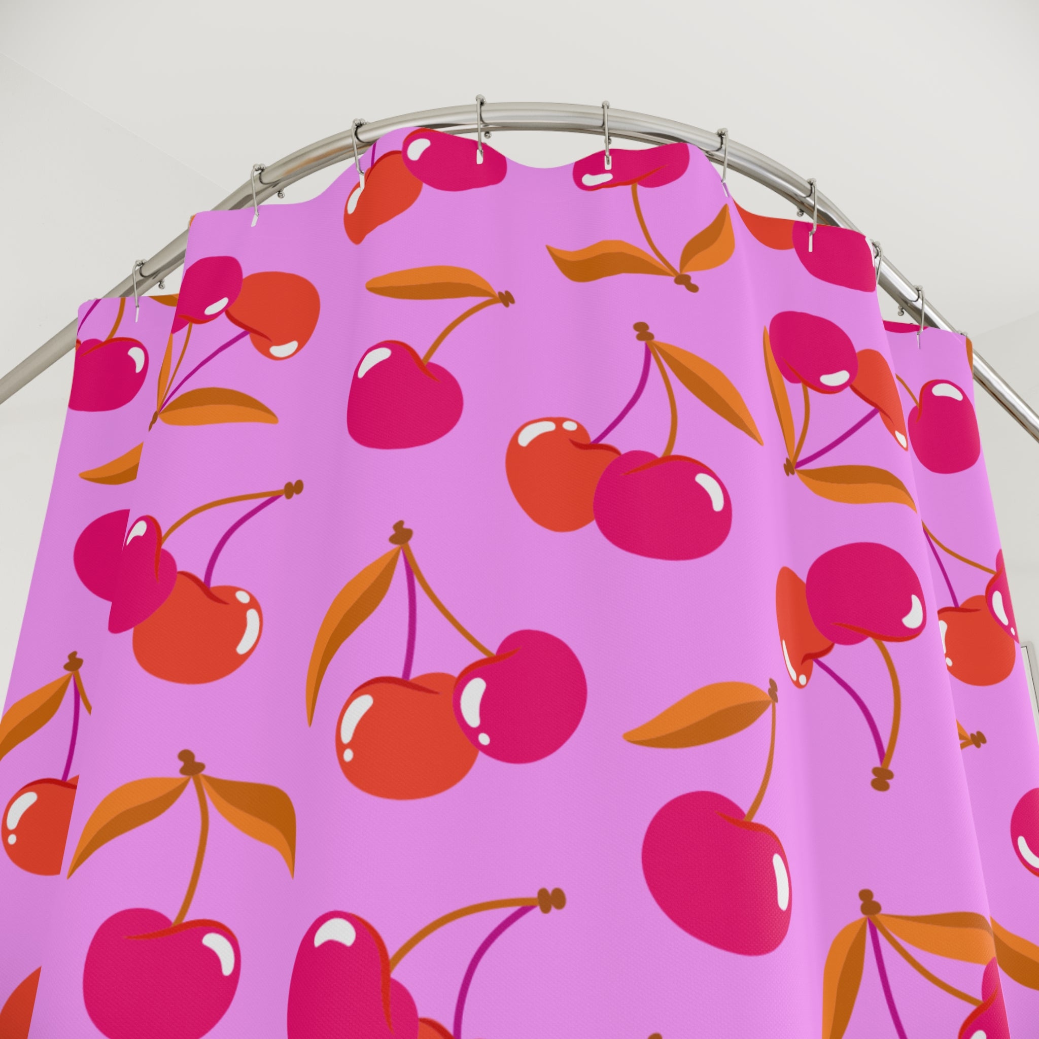 Retro Cherry Bomb Pattern Shower Curtain Gift: Pop Art Sweetness for Playful Homes