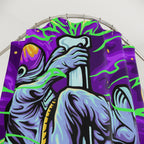 Psychedelic Astronaut & Beaker Shower Curtain Gift: Cosmic Lab Art for Trippy Homes
