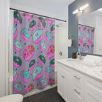 Glazed Donut Purple Pattern Shower Curtain Gift: Sweet Indulgence for Delightful Homes