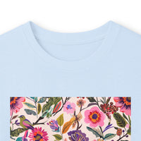 Blush Bird Garden DTG Printed for Layered Days long sleeve tee – original NewGiftDay design, view 16