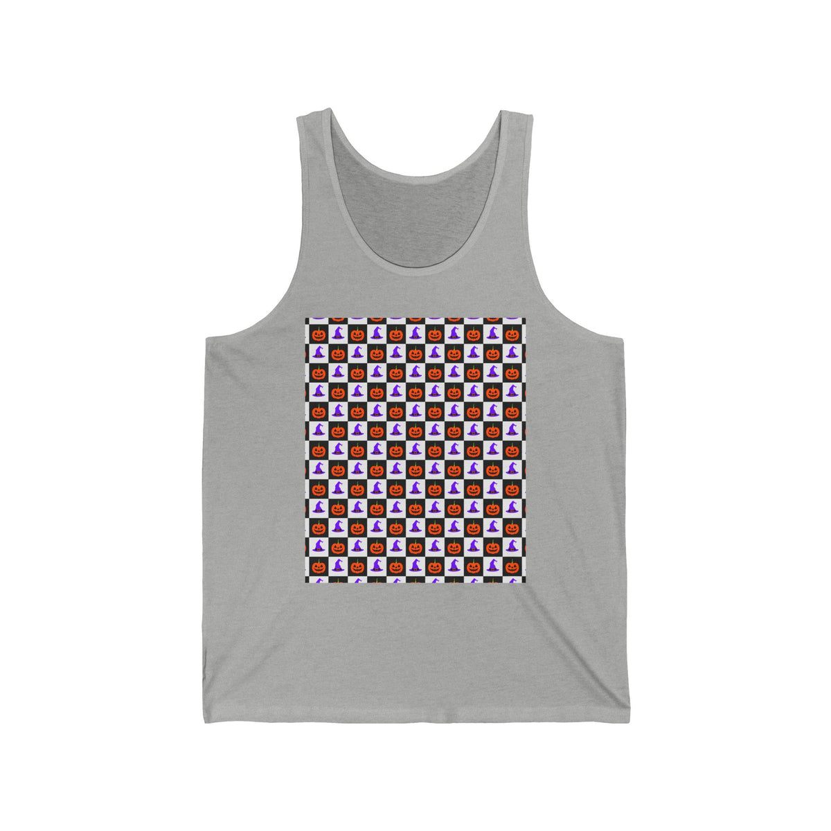 Jack-O'-Lantern Parade Unisex Jersey Tank tank top – original NewGiftDay design, view 2