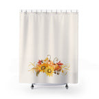 Elegant Autumn Harvest Floral Shower Curtain Gift: Festive Fall for Sophisticated Homes