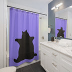 Black Bear-Rug Cat Shower Curtain Gift: Hilarious Novelty for Maximalists