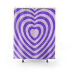 Psychedelic Wavy Heart Shower Curtain Gift: Groovy Love for Playful Homes