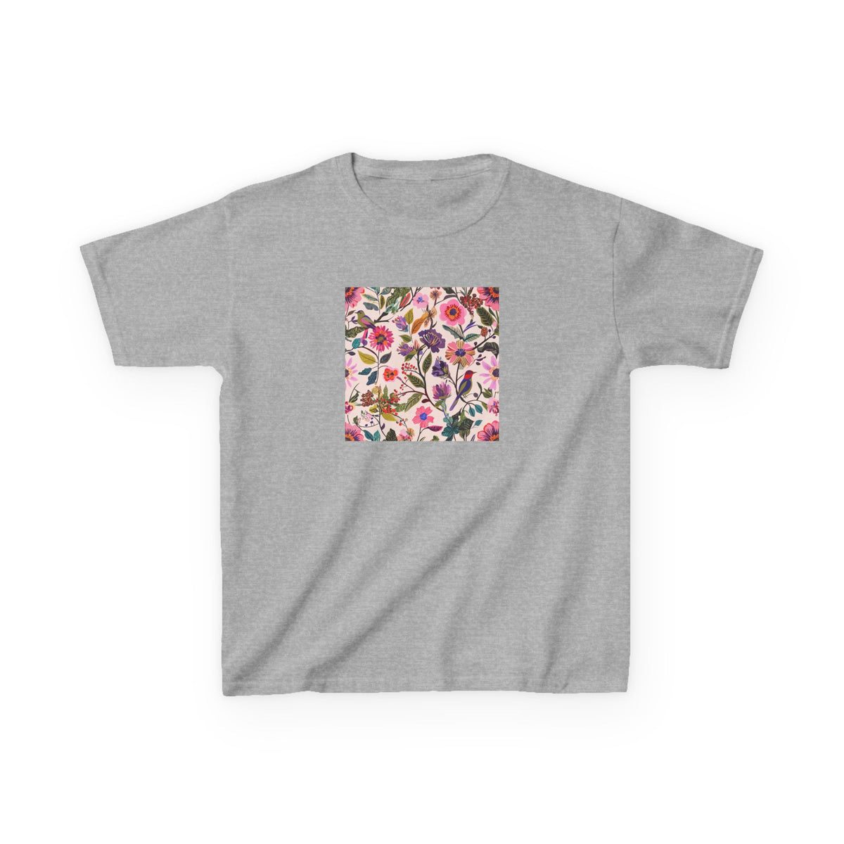 Blush Bird Garden DTG Printed for Tiny Garden Days kids tee – original NewGiftDay design, view 2