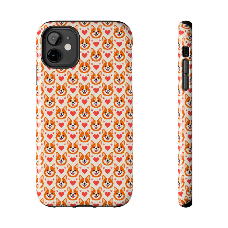 Corgi Hearts Tough Phone Cases design