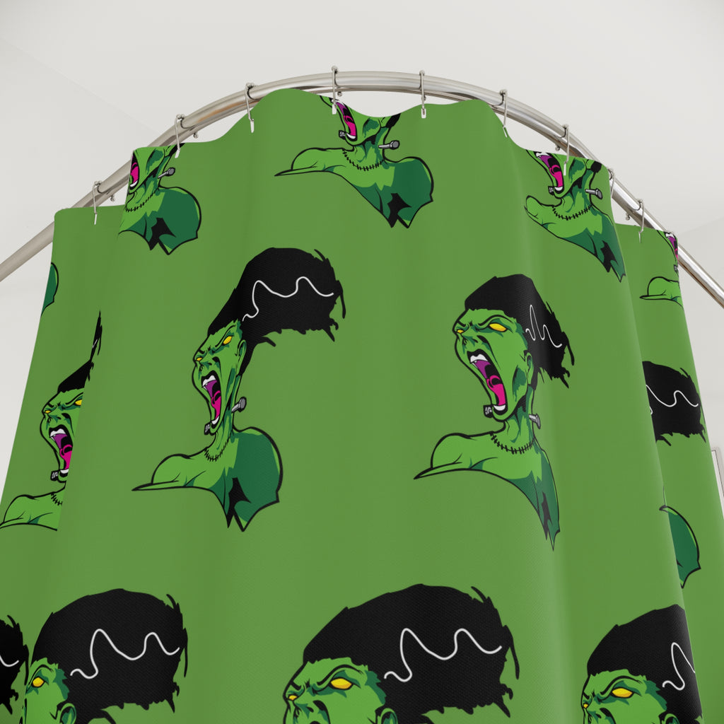 Bride of Frankenstein Pattern Shower Curtain Gift: Classic Horror for Edgy Homes