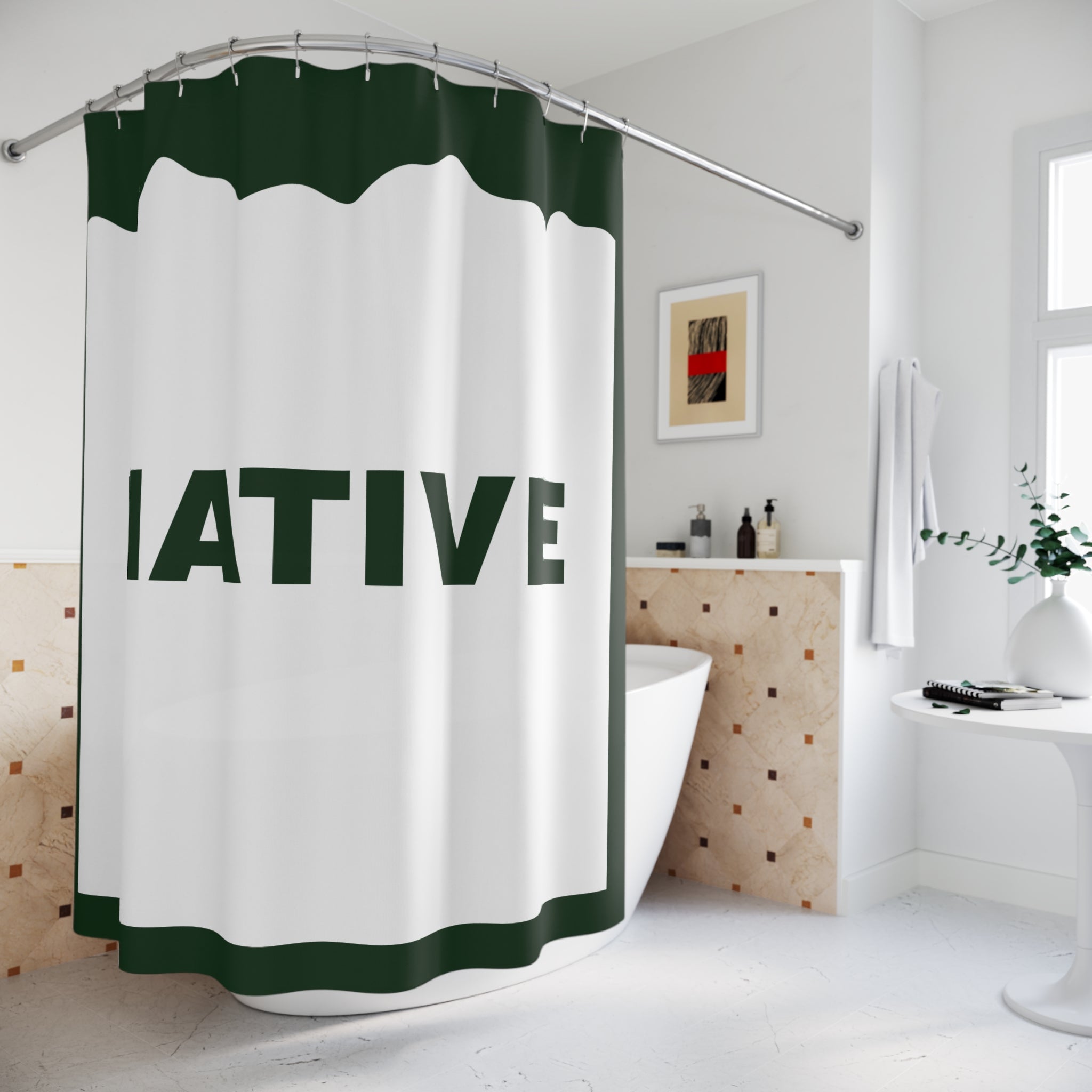 "NATIVE" Colorado Slogan Shower Curtain Gift: Authentic Roots for Modern Homes