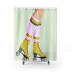 Retro Roller Skate Chic Shower Curtain Gift: Groovy Vibes for Nostalgic Bathrooms