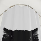 Peekaboo Black Cat Shower Curtain Gift: Minimalist Mystique for Cat Lovers