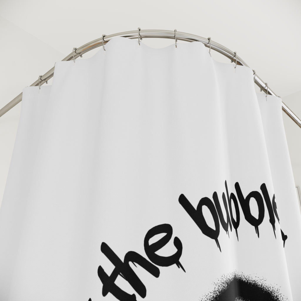 "I Haunt the Bubbles" Ghost Shower Curtain Gift: Spooky Fun for Playful Homes
