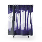 Hand-Drawn Purple Zen Shower Curtain Gift: Organic Minimalist for Mindful Homes