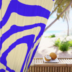 Abstract Wave Window Curtains, Boho Decor, Modern Home, Living Room Accessories, Unique Curtain Panel, Bedroom Window Treatment