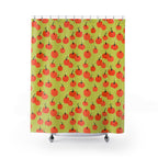 Cheerful Pumpkin Patch Pattern Shower Curtain Gift: Vibrant Autumn for Festive Homes