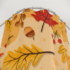 Vibrant Autumn Harvest Pattern Shower Curtain Gift: Festive Fall for Lively Homes