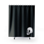 Minimalist Skull Accent Shower Curtain Gift: Edgy Simplicity for Modern Homes