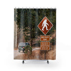 "Big Foot Crossing" Pikes Peak Photo Shower Curtain Gift: Cryptid Lore for Adventurous Homes