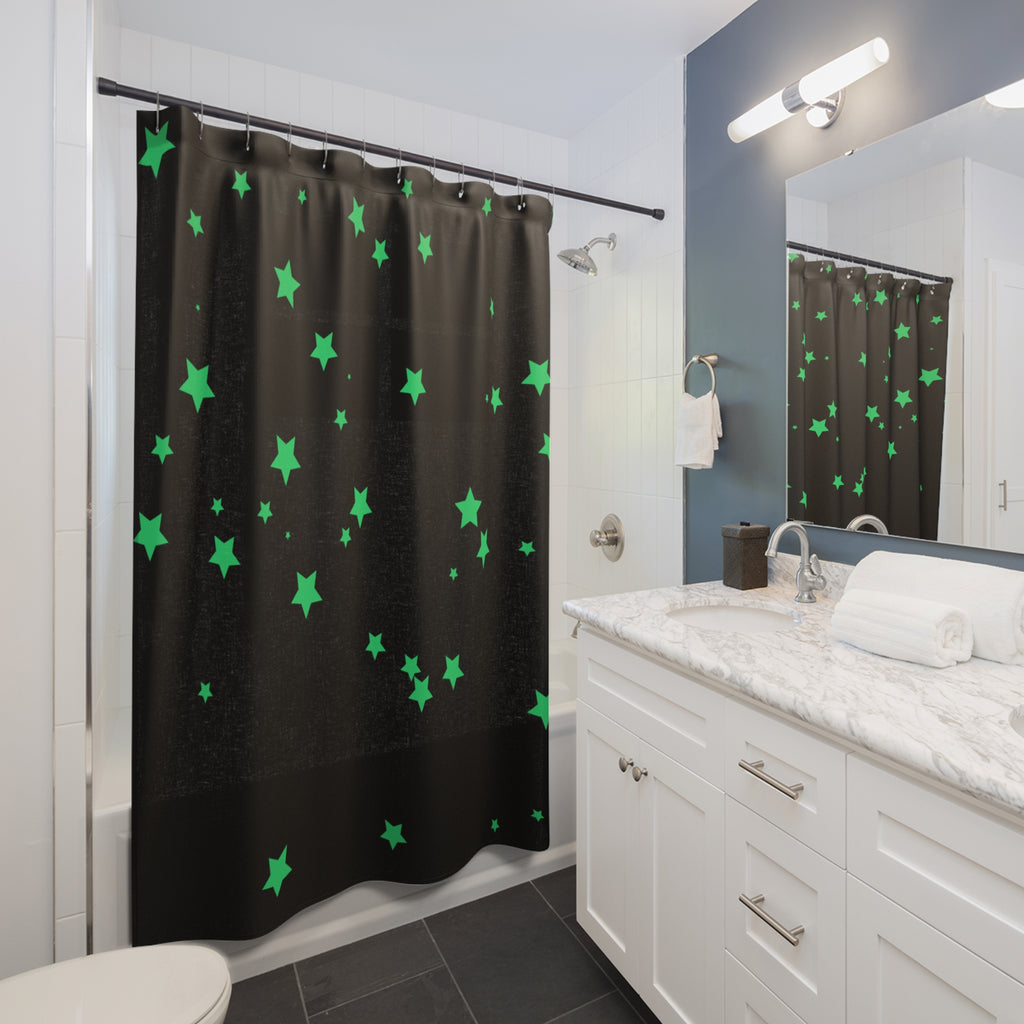 Glow-in-the-Dark Star Shower Curtain Gift: Celestial Pop for Funky Homes