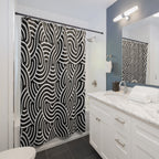 No Rules Black & White Shower Curtain