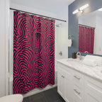Hypnotic Cobra Maze Pink Shower Curtain Gift: Psychedelic Intrigue for Modern Homes