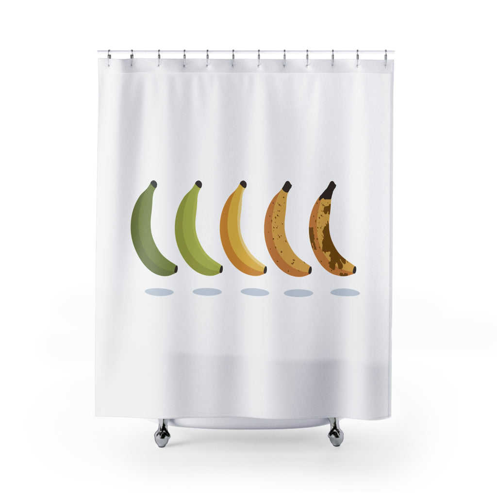 Banana Ripeness Scale Shower Curtain Gift: Witty Aging Chart for Smart Homes