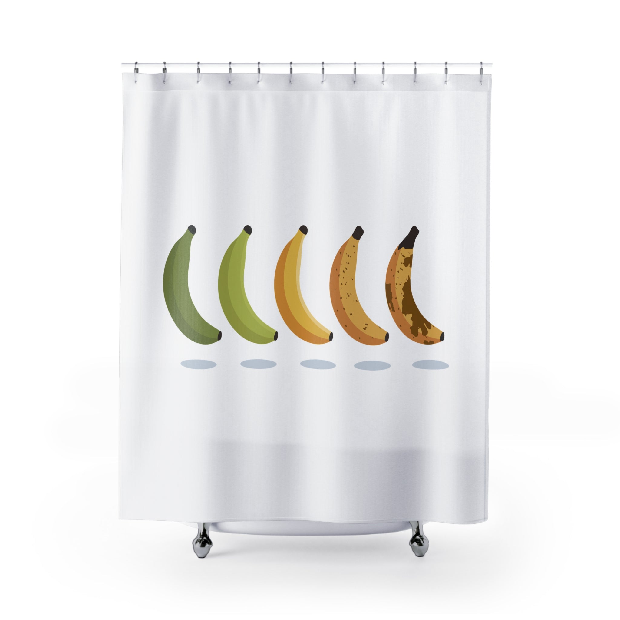 Banana Ripeness Scale Shower Curtain Gift: Witty Aging Chart for Smart Homes