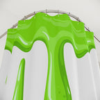 Dripping Green Goo Shower Curtain Gift: Playful Slime Art for Quirky Homes