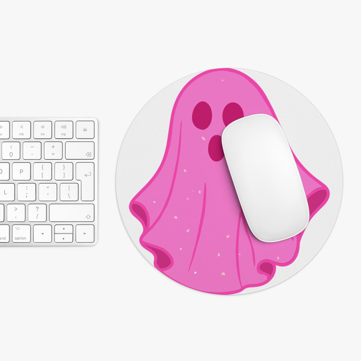 Pink Ghost Parade mouse pad – original NewGiftDay design, view 3