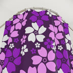 Peach Blossom Purple Pattern Shower Curtain