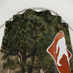 "Big Foot Crossing" Pikes Peak Photo Shower Curtain Gift: Cryptid Lore for Adventurous Homes