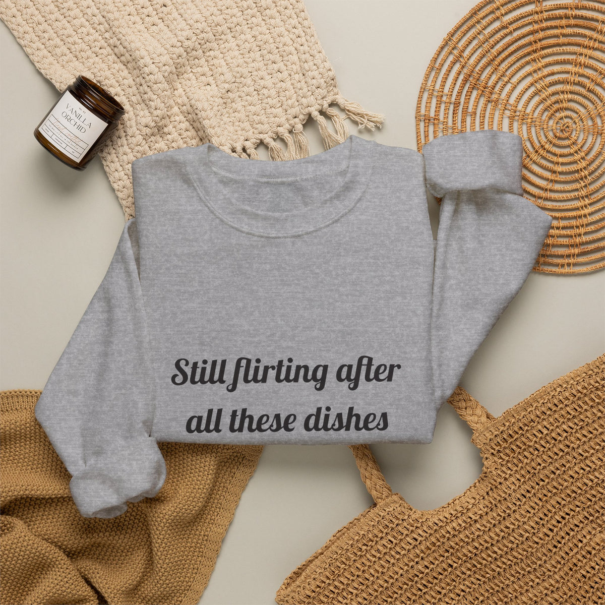 Still flirting after all these dishes DTG Printed for Sweet Moments sweatshirt – original NewGiftDay design, view 14