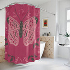 Monarch Butterfly Folk Art Shower Curtain Gift: Ethereal Beauty for Whimsical Homes