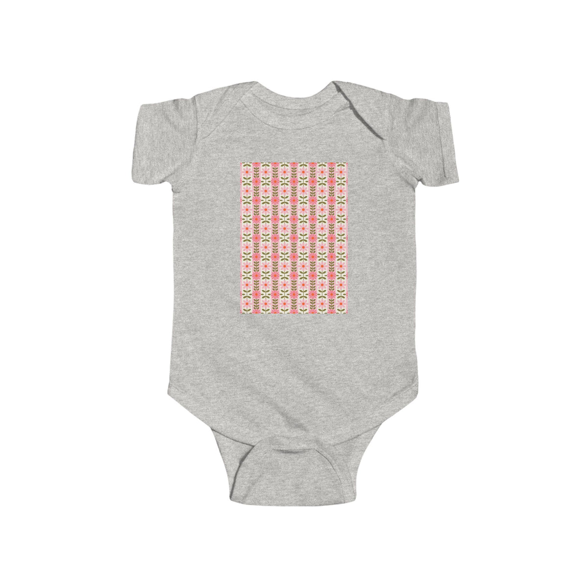 Retro Daisy Blooms baby bodysuit – original NewGiftDay design, view 2