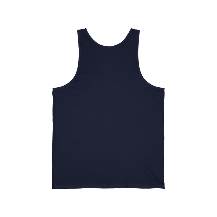 Bigfoot Christmas List Unisex Jersey Tank tank top in navy – original NewGiftDay design