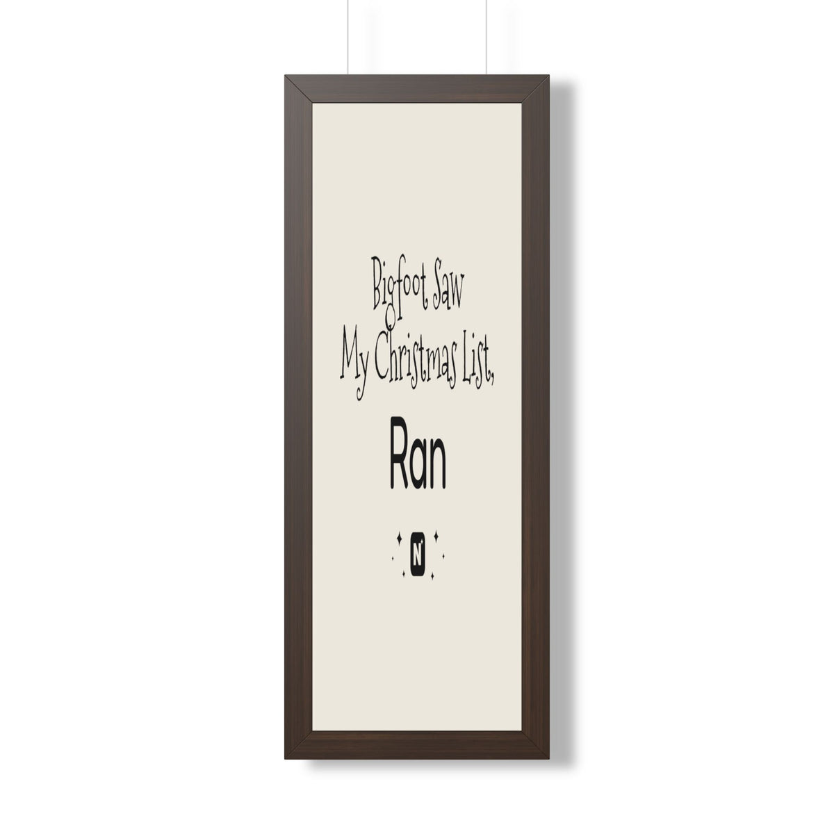 Bigfoot Christmas List Framed poster – original NewGiftDay design, view 26