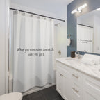 "Don't Settle" Motivational Quote Shower Curtain Gift: Daily Inspiration for Ambitious Homes