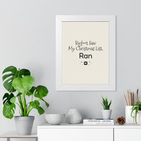 Bigfoot Christmas List Framed poster – original NewGiftDay design, view 34