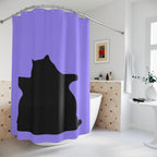 Black Bear-Rug Cat Shower Curtain Gift: Hilarious Novelty for Maximalists