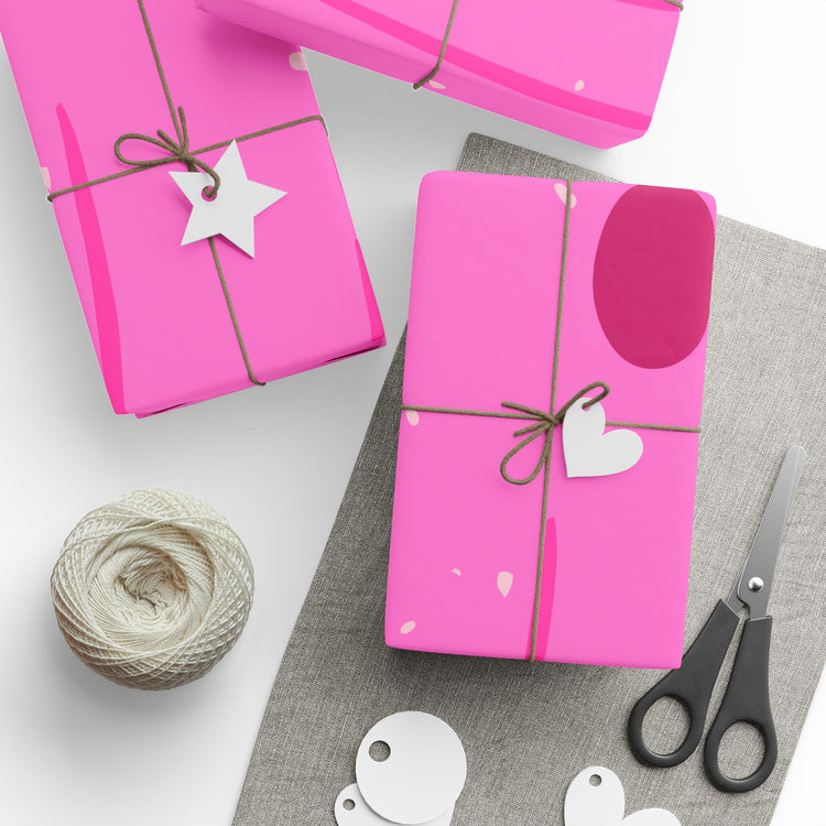 Pink Ghost Parades wrapping paper – original NewGiftDay design