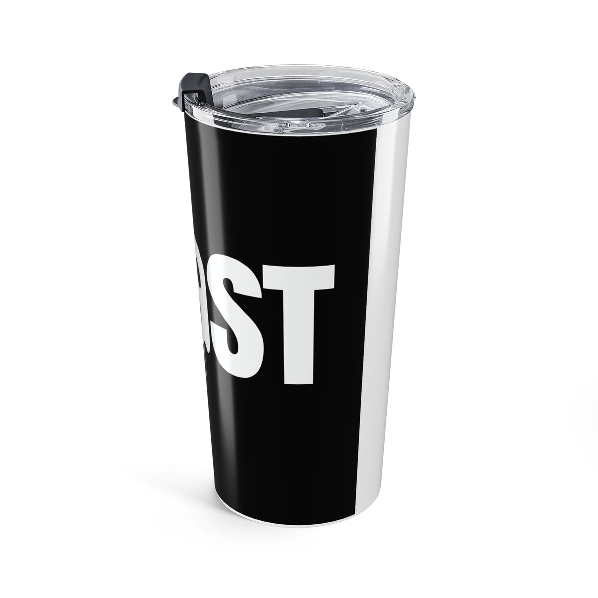 Black-and-White Ghost Lettering Travel tumbler – original NewGiftDay design, view 4