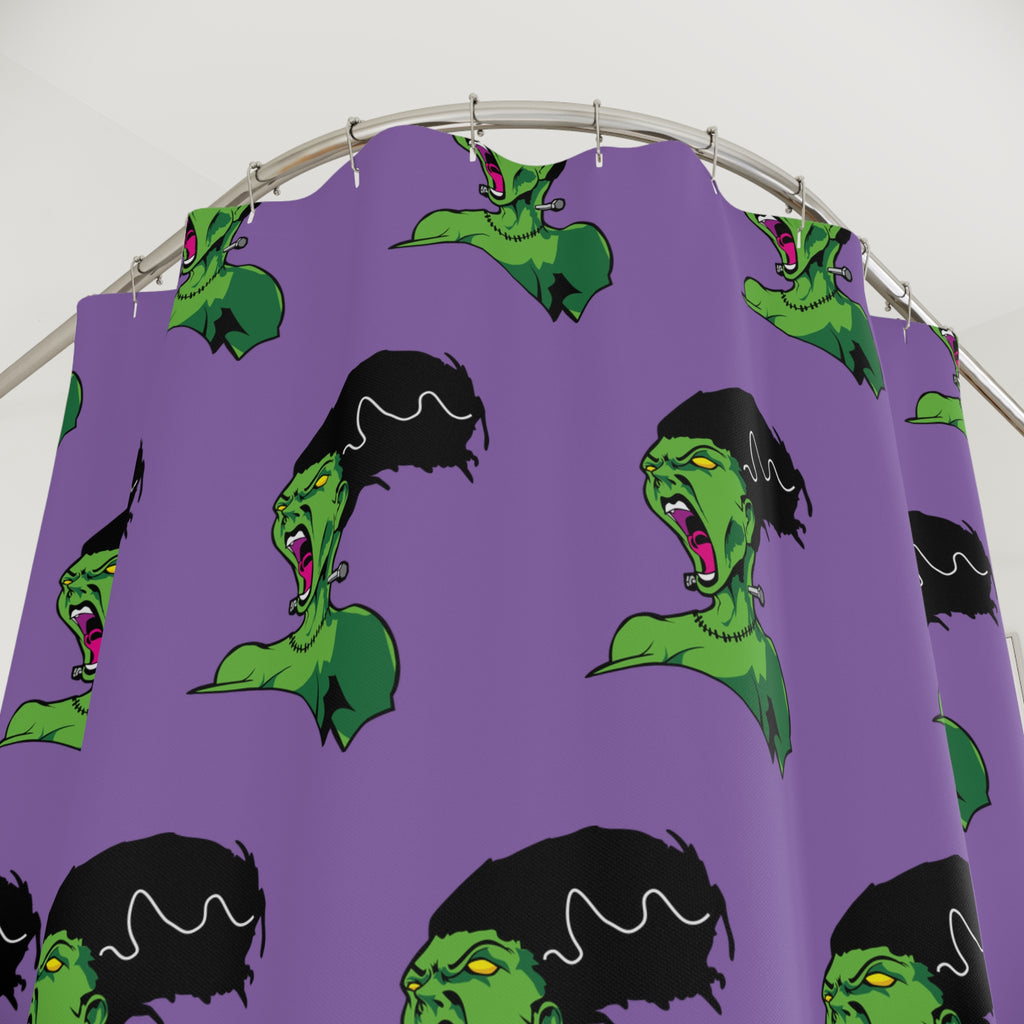 Bride of Frankenstein Pattern Shower Curtain Gift: Classic Horror for Edgy Homes