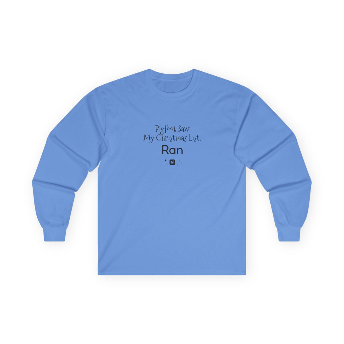 Bigfoot Christmas List long sleeve tee – original NewGiftDay design, view 19