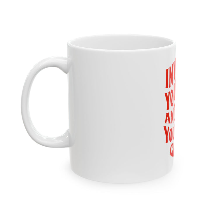 Grow Yourself Ceramic, (11oz 15oz) mug – original NewGiftDay design, view 3