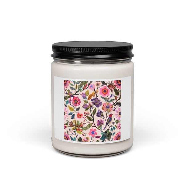 Blush Bird Garden Scented Soy Candle for Gentle Garden Glow design