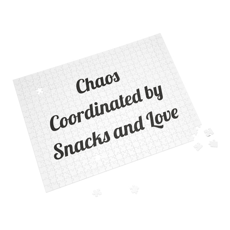 Chaos Coordinated by Snacks and Love Jigsaw for Family Game Nights puzzle – original NewGiftDay design, view 2