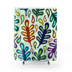 Psychedelic Organic Leaf Shower Curtain Gift: Maximalist Art for Vibrant Homes