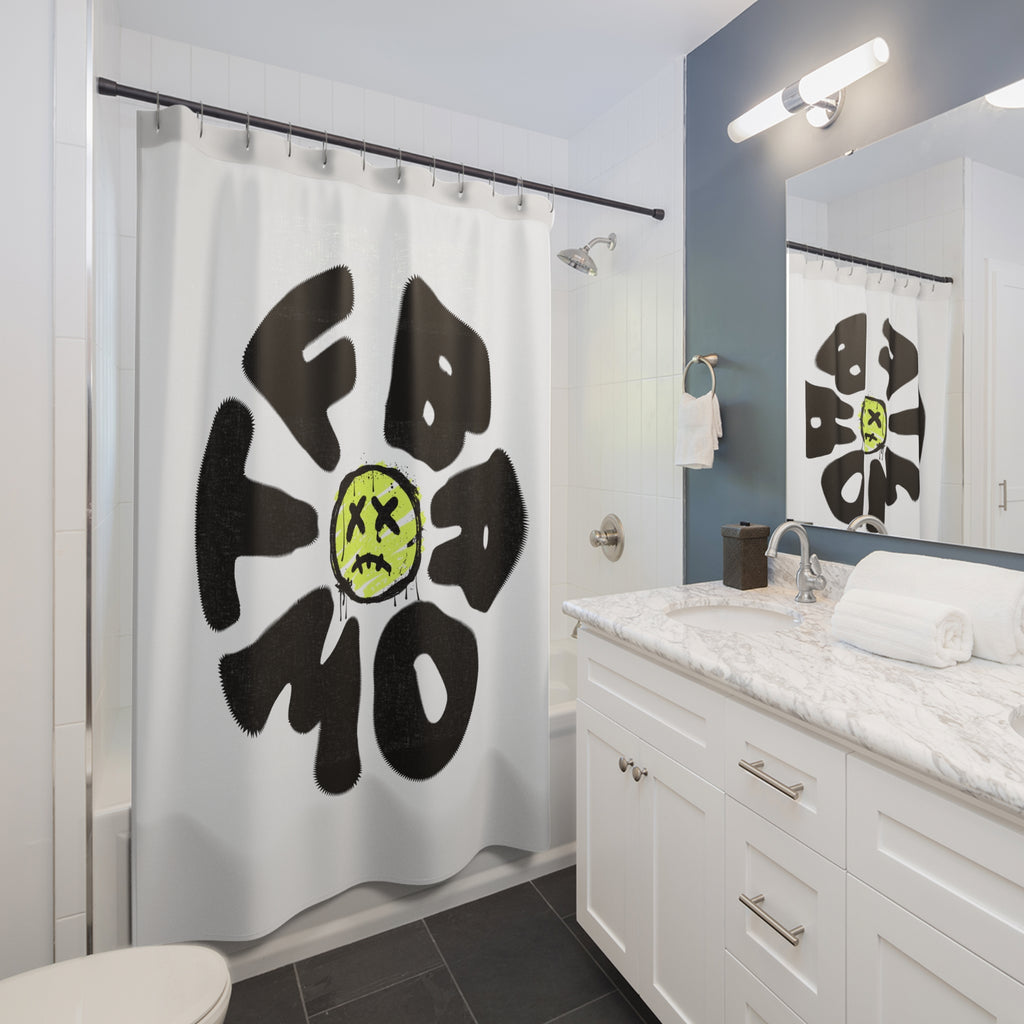 "WTF BRO" Slogan Shower Curtain Gift: Irreverent Humor for Unconventional Homes