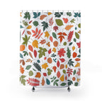 Vibrant Autumn Leaf Scatter Pattern Shower Curtain Gift: Natural Fall for Lively Homes